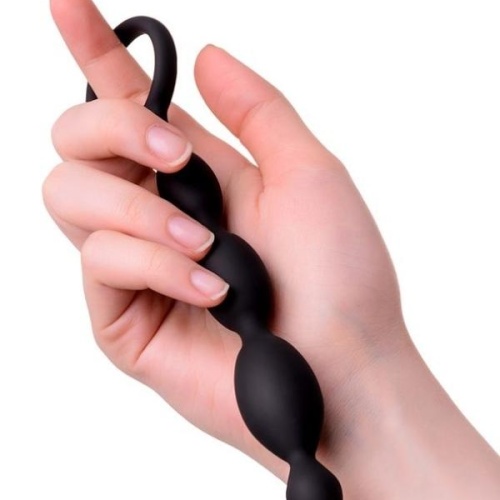Anal Boncuk S Silikon Siyah 19,5cm
