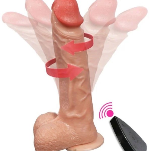 Shequ Bronte Şarjlı Döner Başlı Realistik Dildo Uzaktan Kumandalı 20.5 cm