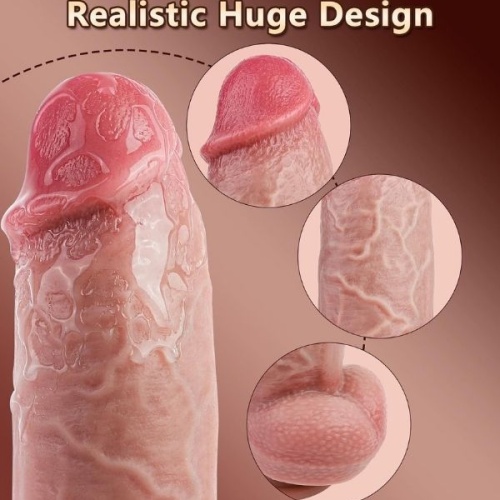 Thrusting Huge Thick Dildo Vibratör 21 Cm
