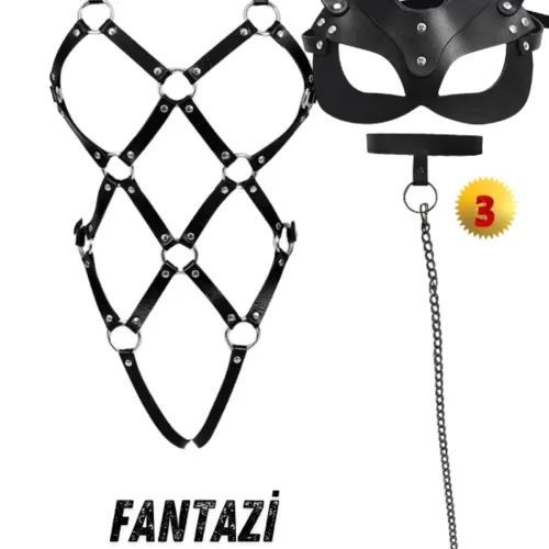 Fantazi Tavşan Maskeli Fantazi Body Kırmızı