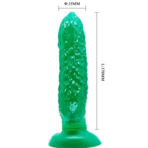 Passionate Fruit 17 CM Güçlü Vantuzlu Jel Penis Anal Dildo Yeşil