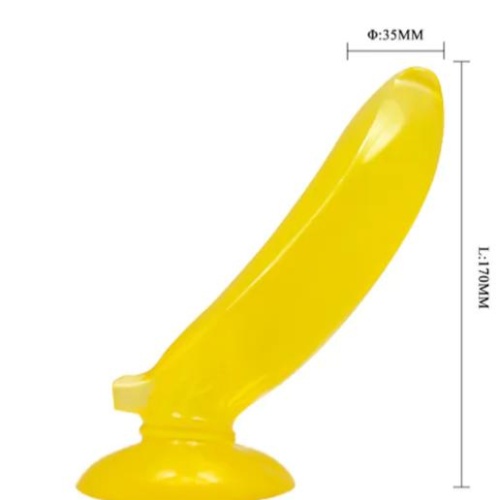 Passionate Fruit 17 CM Güçlü Vantuzlu Jel Penis Dildo - Muz