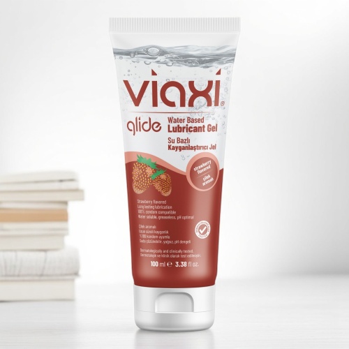 Viaxi Glide Su Bazlı Çilek Aromalı Kayganlaştırıcı Jel 100 ml