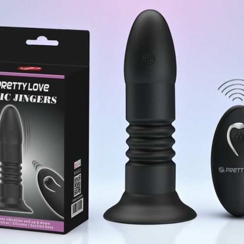 İleri Geri Hareket Edebilen Anal Plug Uzaktan Kumandalı 4 Titreşimli Anal Tıkaç