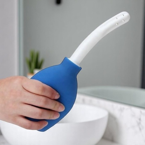 Mavi Anal Pompa Anüs Temizleme Pompası