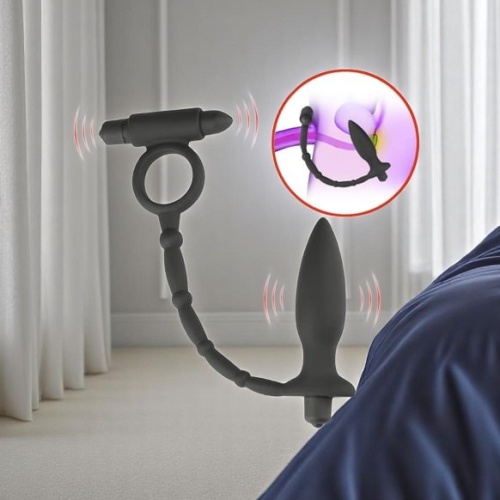Lovetoy 10 Titreşimli Penis Halkası ve Anal Plug