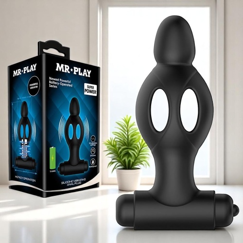 Mr.Play 10 Titreşimli Süper Kalite Silikon Anal Vibratör Anal Tıkaç Mastürbatör