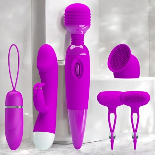 USB Şarjlı Titreşimli Çiftlere Özel 5 Parça Fantezi Vibratör Seti 