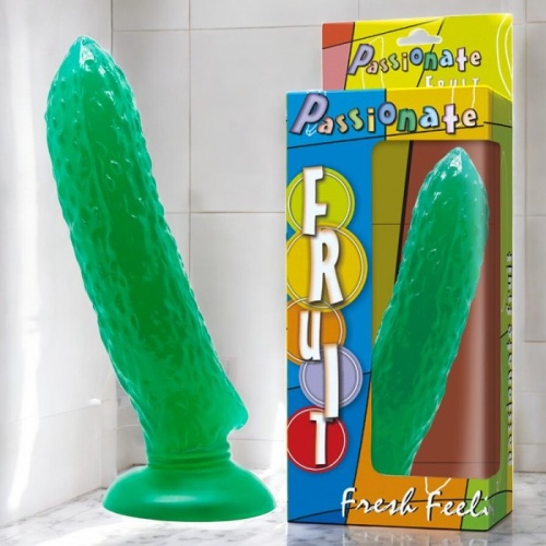 Passionate Fruit 17 CM Güçlü Vantuzlu Jel Penis Anal Dildo Yeşil