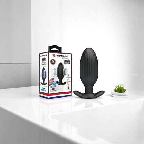 PRETTY LOVE Unisex 12 Titreşimli E-Stim Plug Süper Lüks Anal Tıkaç