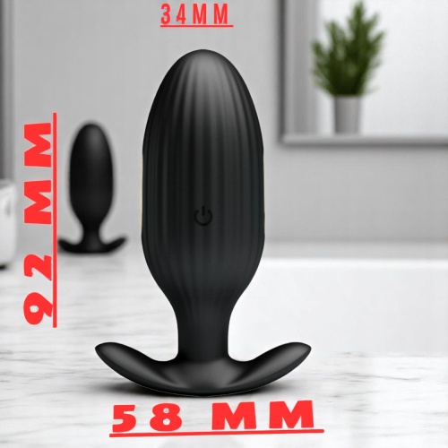 PRETTY LOVE Unisex 12 Titreşimli E-Stim Plug Süper Lüks Anal Tıkaç