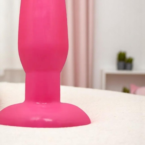 Smooth 14 Cm Vantuzlu Anal Plug Anal Tıkaç Tıpa Pembe Anal Dildo