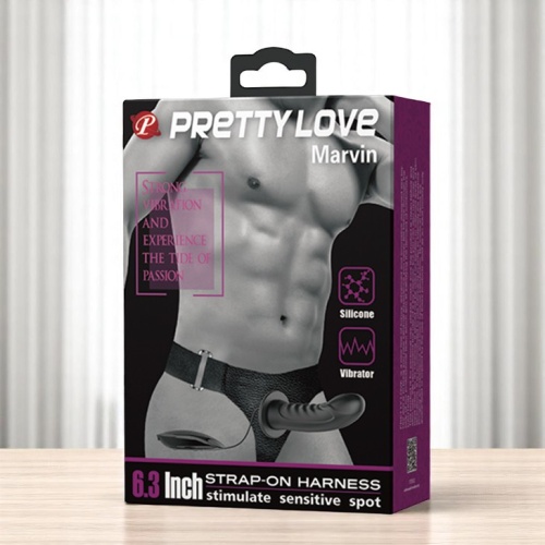Pretty Love Marvin Titreşimli Dolgulu İçi Boş Zenci Penis Kumadalı Vibratör