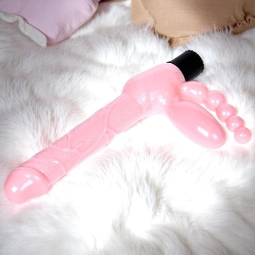 Çift Taraflı Strapon Belden Bağlamalı G-Spot Vibratör Anal Plug
