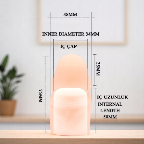 Over Long Sleeve 3CM Dolgulu Uzatmalı Prezervatif Penis Kılıfı