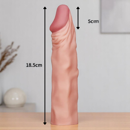 X-Tender 5 CM Dolgulu Realistik Penis Kılıfı Uzatmalı Prezervatif
