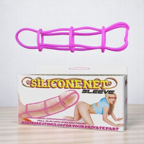 Net Sleeve Süper Kalite Silikon Penis Kılıfı Fantezi Penis Kafesi