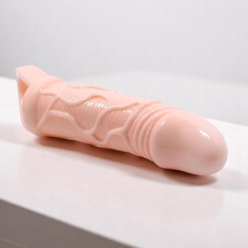 Pretty Love Breyden 18 CM Uzatmalı 3 CM Dolgulu Testis Halkalı Penis Kılıfı