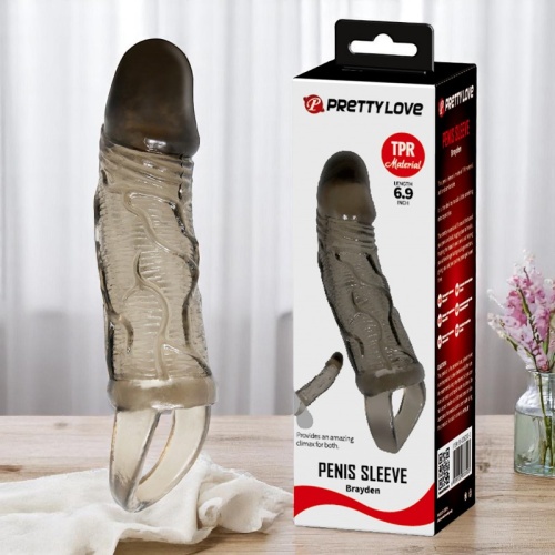 Pretty Love 2cm Dolgulu Zenci Penis Kılıfı Uzatmalı Prezervatif Dildo