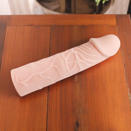Baıle Big Men 6 CM Dolgulu Realistik Penis Kılıfı Uzatmalı