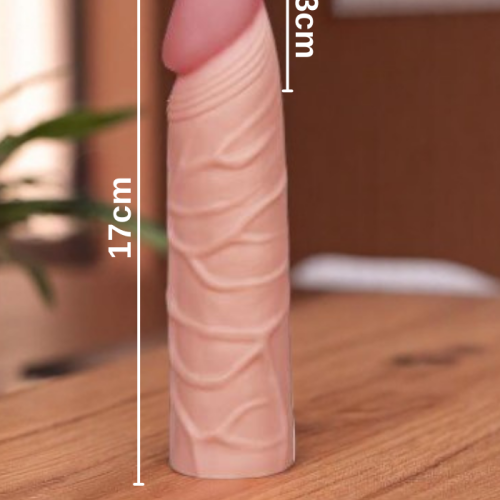 Lovetoy  X-LARGE 3 CM Dolgulu Realistik Penis Kılıfı Uzatmalı