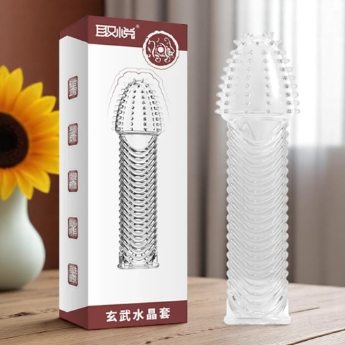 Tırtıklı Uzatıcı Dolgulu Penis Kılıfı