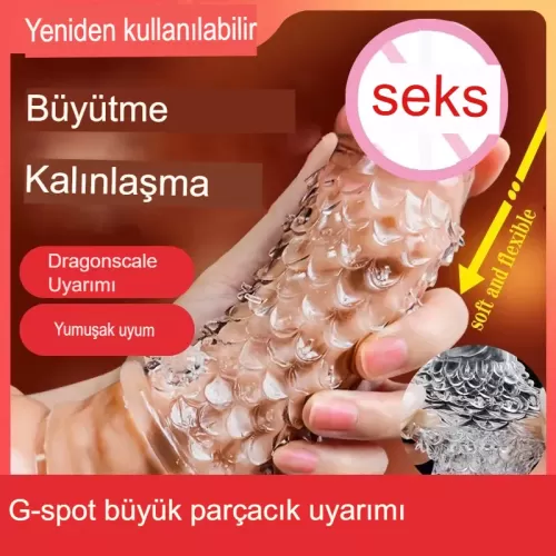 Kabartmalı Kristal Görünümlü Güçlü Uyarıcı Peni Kılıfı