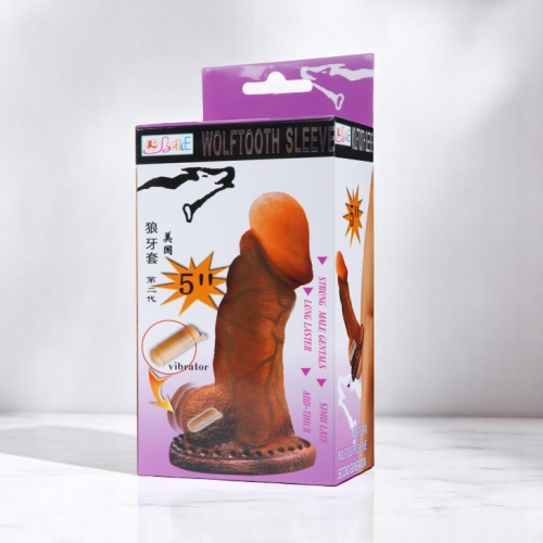 Baıle Ultra Realistik Titreşimli Zenci Dildo Penis Kılıfı