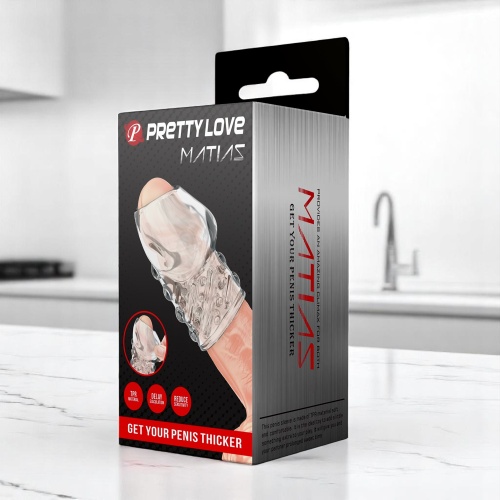 Pretty Love Tırtıklı Ucu Açık Güçlü Penis Kılıfı Şeffaf