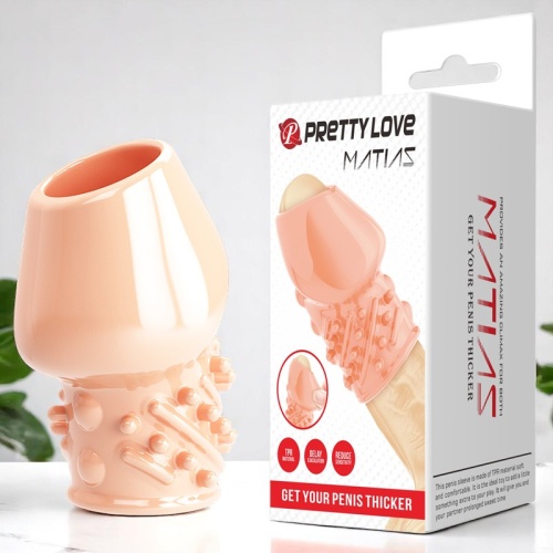 Pretty Love Tırtıklı Ucu Açık Güçlü Penis Kılıfı