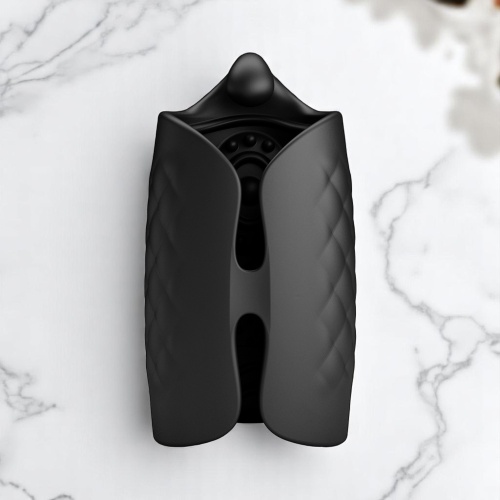 Black Glans Penis Antrenörü Kullanışlı Şarj Edilebilir Titreşimli Penis Başı Eğiticisi