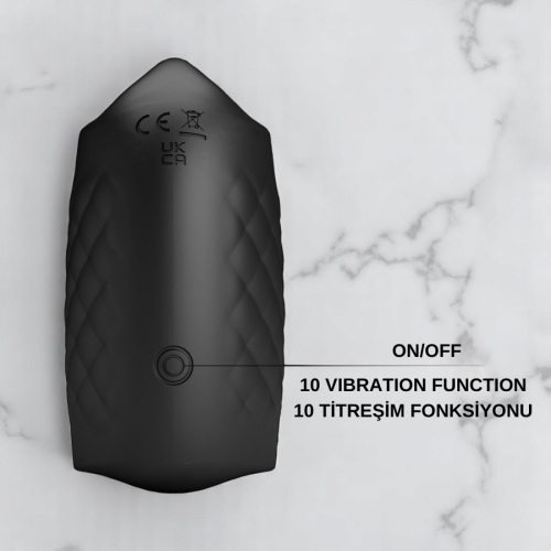 Black Glans Penis Antrenörü Kullanışlı Şarj Edilebilir Titreşimli Penis Başı Eğiticisi