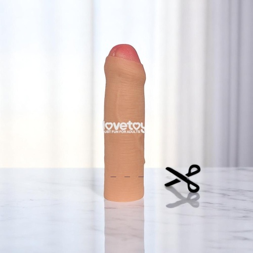 Lovetoy NATURE Melez 2.5 cm Dolgulu Sünnetsiz Penis Kılıfı