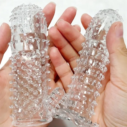 Bayan Vajinal Orgazm Uyarıcı Tırtıklı Uzatmalı Penis Kılıfı