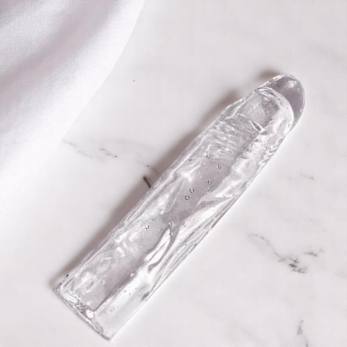 Sleeve Damarlı Uzatmalı Silikon Penis Kılıfı Şeffaf