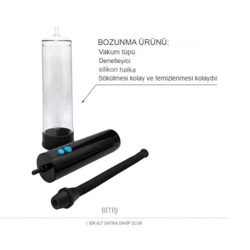 Passion Pump 22 cm USB Şarjlı Güçlü Emişli Penis Vakum Pompası