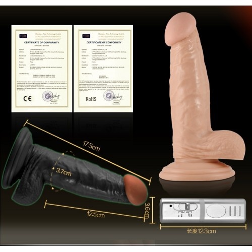 LOVETOY Extreme 17 CM Güçlü Titreşimli Kumandalı Vibratör Realistik Penis