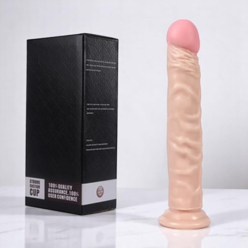 Spartacus 24 CM Dev Uzun Realistik Penis Vantuzlu Testissiz Dildo