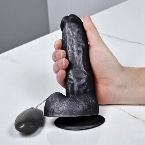Adure 18cm 10 Titreşimli Realistik Zenci Vibratör Gerçekçi Penis