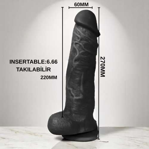 Giant King 27 CM Gerçekçi Dev Kalın Realistik Zenci Penis Dildo