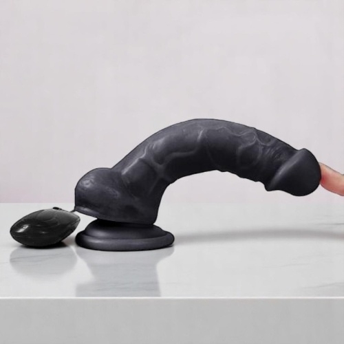 XS 17 CM Vantuzlu Titreşimli Realistik Vibratör Zenci Penis Dildo