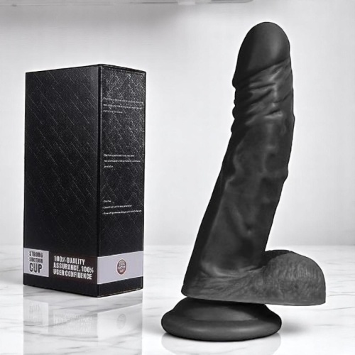 21CM Realistik Zenci Penis Gerçekçi Vibratör Dildo