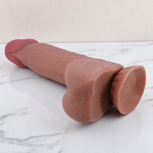 Baıle Kayan Cilt Serisi 20.6 Cm Kıkırdaklı Realistik Penis Damarlı Dildo