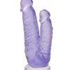 19cm Mor Çiftli Dildo No:76