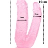 19cm Pembe Çiftli Dildo No:76
