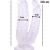 19cm Beyaz Çiftli Dildo No:76