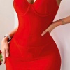 Transparan Kırmızı Dekolteli Seksi Gecelik Lily Bianca LB146