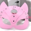 Deri Fantezi Maske Boyunluk Seti Pembe