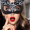Leopar Fantezi Deri Maske Kedi Maske