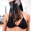 Deri Püsküllü Fantezi Maske